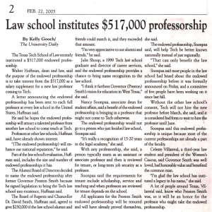 $517,000 Law school institutes professorship 2