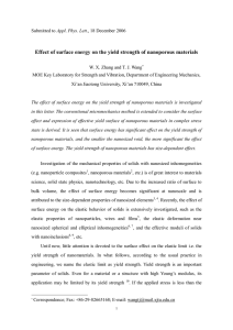 Effect of surface energy on the yield strength of nanoporous...