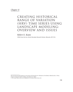 CREATING HISTORICAL RANGE OF VARIATION ( HRV  ) TIME SERIES USING