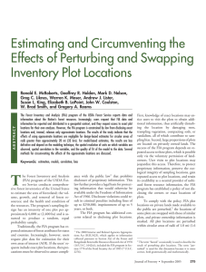 Estimating and Circumventing the Effects of Perturbing and Swapping Inventory Plot Locations