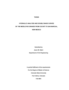 THESIS  HYDRAULIC ANALYSIS AND DOUBLE MASS CURVES