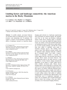 Limiting factors and landscape connectivity: the American
