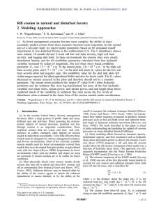 Rill erosion in natural and disturbed forests: 2. Modeling Approaches