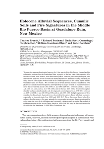 Holocene Alluvial Sequences, Cumulic Soils and Fire Signatures in the Middle
