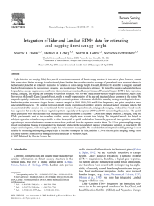 Integration of lidar and Landsat ETM+ data for estimating