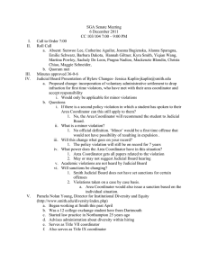 SGA Senate Meeting 6 December 2011 CC 103/104 7:00 – 9:00 PM I.