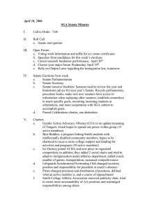 April 18, 2006 SGA Senate Minutes  I.