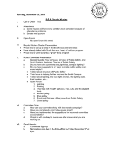 Tuesday, November 29, 2005  S.G.A. Senate Minutes I.