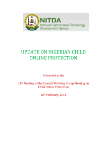 UPDATE ON NIGERIAN CHILD ONLINE PROTECTION