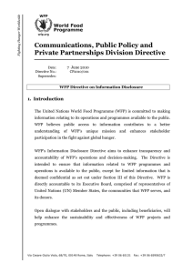 Communications, Public Policy and Private Partnerships Division Directive 1.  Introduction