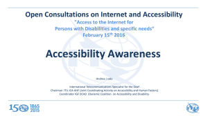 Accessibility Awareness Open Consultations on Internet and Accessibility