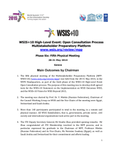 WSIS+10 High-Level Event: Open Consultation Process Multistakeholder Preparatory Platform