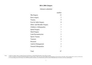 BOA 2006 Glasgow  Abstracts submitted number