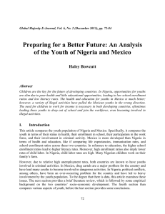 Preparing for a Better Future: An Analysis Haley Bowcutt