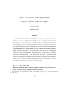 Expert Information and Nonparametric Bayesian Inference of Rare Events Hwan-sik Choi November 2012