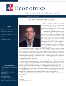 Economics Report from the Chair