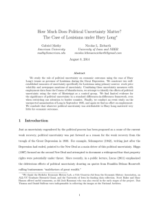 How Much Does Political Uncertainty Matter?