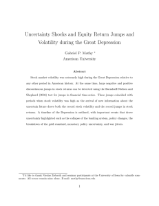 Uncertainty Shocks and Equity Return Jumps and Gabriel P. Mathy American University