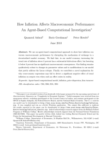 How Inflation Affects Macroeconomic Performance: An Agent-Based Computational Investigation ∗ Quamrul Ashraf