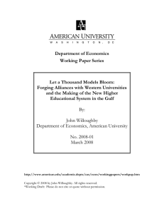 Department of Economics Working Paper Series  Let a Thousand Models Bloom: