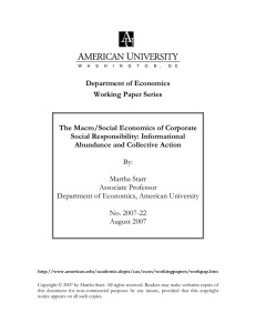 Department of Economics Working Paper Series  The Macro/Social Economics of Corporate