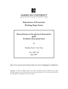 Department of Economics Working Paper Series  Determinants of the physical demand for