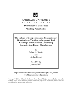 Department of Economics Working Paper Series The Fallacy of Composition and Contractionary