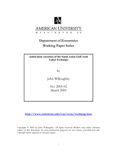 Department of Economics Working Paper Series  by