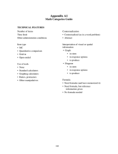 Appendix A1 Math Categories Guide