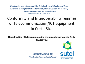 Conformity and Interoperability Training for AMS Region on  Type