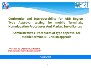 Conformity and Interoperability for ARB Region Type Approval testing