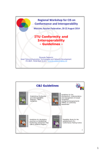 ITU Conformity and Interoperability - Guidelines -