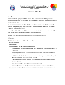 Conformity and Interoperability Training for AMS Region on