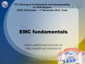 ITU Training on Conformance and Interoperability for AFR Regions – 1