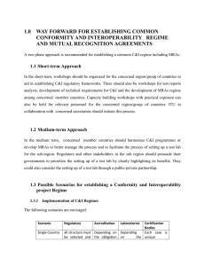 1.0  WAY FORWARD FOR ESTABLISHING COMMON AND MUTUAL RECOGNITION AGREEMENTS