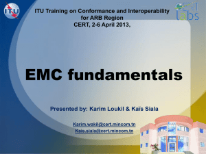 EMC fundamentals  ITU Training on Conformance and Interoperability for ARB Region