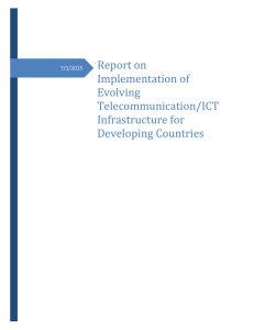 Report on Implementation of Evolving Telecommunication/ICT