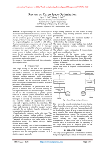 Review on Cargo Space Optimization Jyoti T. Patil , Manoj E. Patil