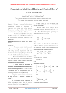 Computational Modeling of Heating and Cooling Effect of ,