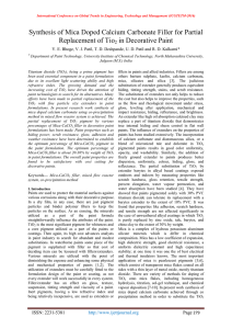 Synthesis of Mica Doped Calcium Carbonate Filler for Partial 2