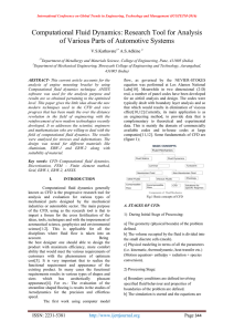 Computational Fluid Dynamics: Research Tool for Analysis V.S.Kathavate A.S.Adkine