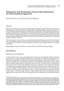 · Estimation and Evaluation of Loan Discrimination: An Informational Approach Abstract