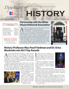 HISTORY A Department of Partnership with the White