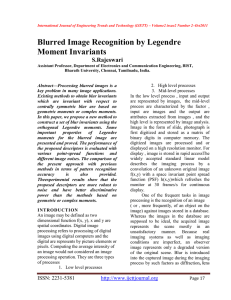 Blurred Image Recognition by Legendre Moment Invariants S.Rajeswari