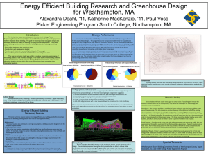 Energy Efficient Building Research and Greenhouse Design for Westhampton, MA
