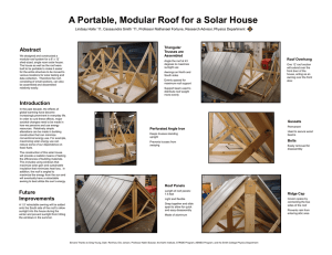 A Portable, Modular Roof for a Solar House