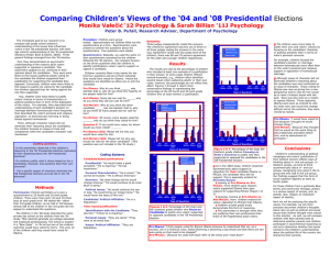 Comparing Children’s Views of the ‘04 and ‘08 Presidential Elections