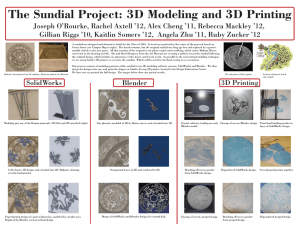 The Sundial Project: 3D Modeling and 3D Printing