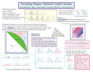 Sweeping Shapes: Optimal Crumb Cleanup