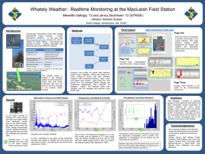 Whately Weather:  Realtime Monitoring at the MacLeish Field Station Methods